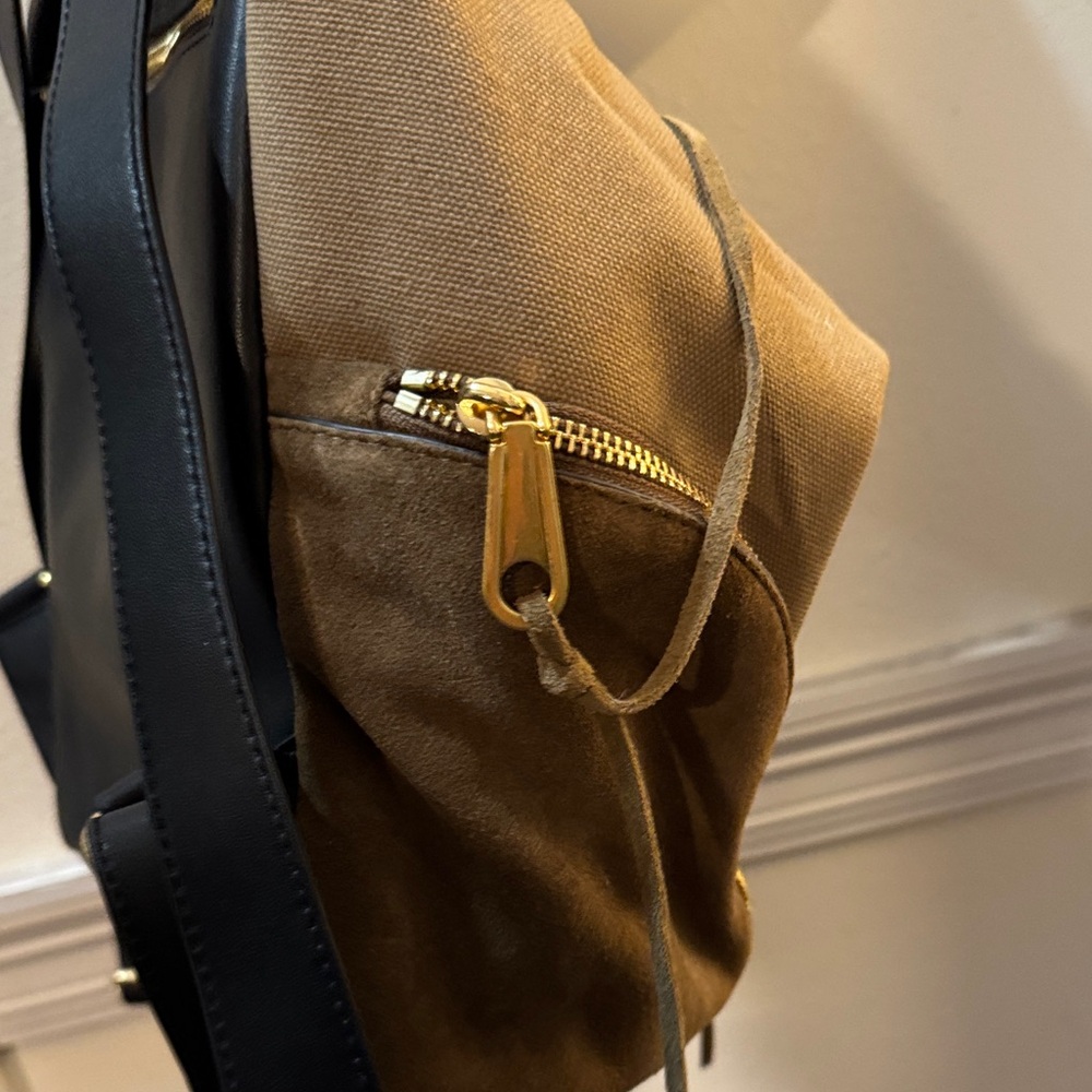 Rebecca Minkoff Tan and Black Backpack - Picture 3 of 6